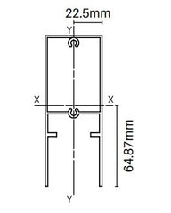 Sliding gate aluminium bottom rail 6100MM LONG