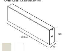 Aluminium Sliding gate extension 400MM LONG