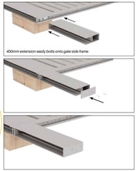 Aluminium Sliding gate extension 400MM LONG