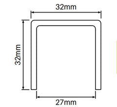 Alumawood Timber Look Heavy duty U channel top/bottom frame 5000MM LONG