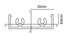 Alumawood Timber Look Centre support rail 5800MM LONG