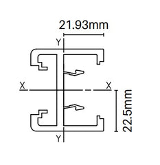 Alumawood 9MM SPACING Slotted gate side frame 4200MM LONG