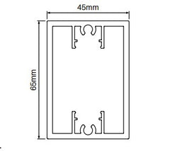Alumawood Heavy duty top/bottom rail 5800mm
