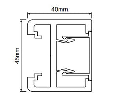 Alumawood 20MM SPACING Slotted gate side frame 4200MM long