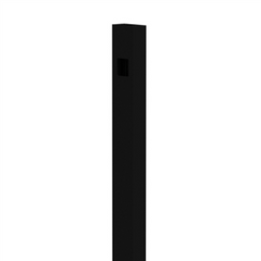 Barr Post 50 x 25mm - 2500mm Long - White / Black - Aluminium - Image 2