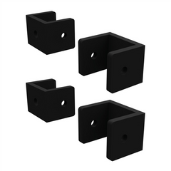 BARR 'C' Bracket Kit - 4 Pack - White / Black - Image 2
