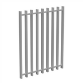 BARR 50 x 25 Aluminium Blade Gate - 1200mm H x 975mm W - White / Black - Pool Safe - Batten Gate - Image 1