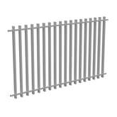 BARR Pool Fence Panel - 1200mm H x 2205mm W - White / Black, Pool Safe ,Aluminium Batten Fence - Image 1