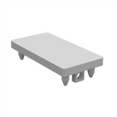 BARR Aluminium Top Cap - 50 x 25 x 4mm - White / Black - Image 1