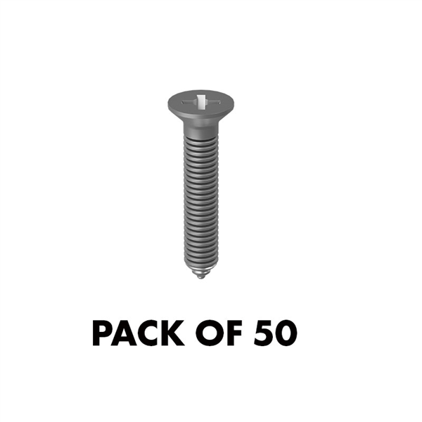 12g x 50mm Long - Countersunk Screws - Pack of 50 - Image 1