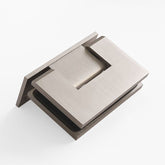 FORGE BRUSHED NICKEL SHOWER HINGE GLASS TO WALL L-SHAPE 90 Degrees 10mm glass - Brushed Nickel