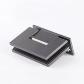 FORGE GUNMETAL GREY SHOWER HINGE GLASS TO WALL L-SHAPE 90 Degrees 10mm glass - Gunmetal Grey