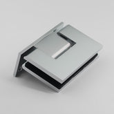 FORGE CHROME SHOWER HINGE GLASS TO WALL L-SHAPE 90 Degrees 10mm glass - Pearl Chrome