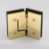 FORGE SHOWER HINGE GLASS TO GLASS 135 Degrees 10mm glass - Gold