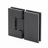 FORGE SHOWER HINGE HEAVY DUTY GLASS TO GLASS 180 Degrees 10mm and 12mm glass glass - Matt Black