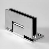 FORGE SHOWER HINGE HEAVY DUTY GLASS TO WALL L-SHAPE 90 Degrees - Satin Chrome