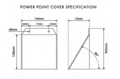 60 Degrees pool fence safety cover, toe hold prevention, tap cover, power point cover, Thermoplastic
