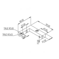 FORGE PIVOT SHOWER HINGE WALL MOUNT - Brushed Nickel