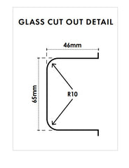 90 Degrees , Black, Frameless Shower Screen Hinge