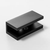Frameless shower glass U BRACKET SQUARE 10mm glass - Matt Black