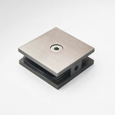 Frameless shower glass U BRACKET GLASS TO WALL MECHANICAL FIXING 90 Degrees - Brushed Nickel