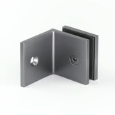 Frameless shower glass BRACKET SQUARE GLASS TO WALL 90 Degrees - Gunmetal Grey