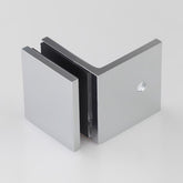 Frameless shower glass BRACKET SQUARE GLASS TO WALL 90 Degrees - Pearl Chrome