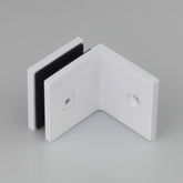 Frameless shower glass BRACKET SQUARE GLASS TO WALL 90 Degrees - Pearl White