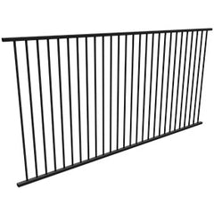 2450mm wide Flat Top Pool Fence Panel - BLACK, 1200mm high - Image 1