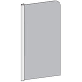 180 Degrees Pivot Door 6mm Safety Glass Bath Shower Screen 850x1500mm - Image 1