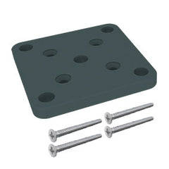 Aluminium base plate set for semi frameless aluminium pool fence posts and 50 x 50mm posts - Image 2