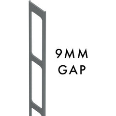 9MM SPACING Aluminium slat gap insert 2100MM LONG