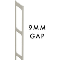 9MM SPACING Aluminium slat gap insert 2100MM LONG