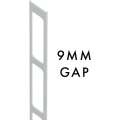 9MM SPACING Aluminium slat gap insert 2100MM LONG