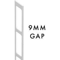 9MM SPACING Aluminium slat gap insert 2100MM LONG