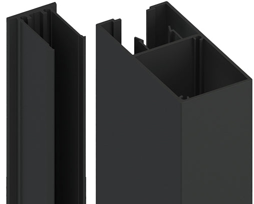 100x50mm Aluminium BATTEN EXTRUSION AND CLIP - Black