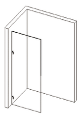 Fluted Glass Shower Screen Fixed Panel, Narrowreed Glass