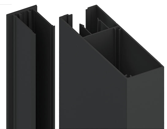 150x50mm Aluminium BATTEN EXTRUSION AND CLIP - Black