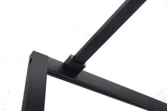 Black Framed Shower Screen Panel with Grills