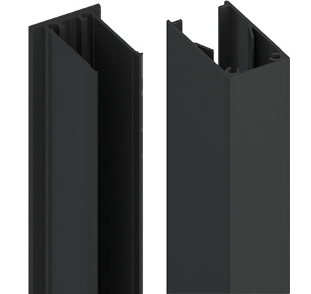 51x30mm Aluminium BATTEN EXTRUSION AND CLIP - Black