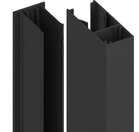 70x30mm Aluminium BATTEN EXTRUSION AND CLIP - Black