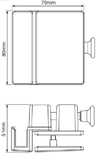 Atlantic- 90 Deg Glass to Glass Pool Fence latch - White - External