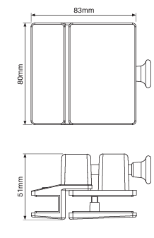 Atlantic - 180 Degree Glass to Glass Pool Fence Latch - BLACK