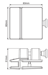 Atlantic - 180 Degrees Glass to Glass Pool Fence Latch - WHITE powder coated