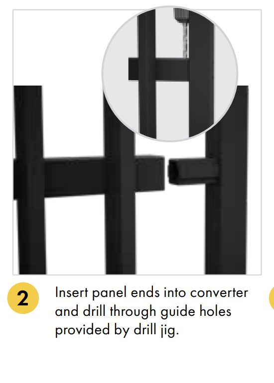 Aluminium Blade Pool Fence - GATE - 975Wx1200H - Black