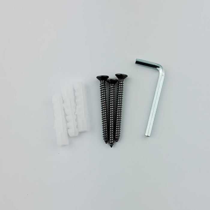 FORGE BLACK SHOWER HINGE GLASS TO WALL - L-SHAPE - 90 Degrees - 10mm Glass - POLISHED GUNMETAL