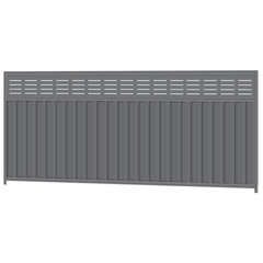 1500mm high x 3180mm Colorbond Slat FX Fencing Panel 100% Australian Made, 4x Sheets, 2x Channel Posts, 3x Rails, 1x Infill sheet, Screws.
