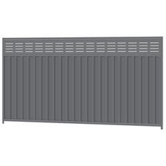 1800mm high x 3180mm Colorbond Slat FX Fencing Panel 100% Australian Made, 4x Sheets, 2x Channel Posts, 3x Rails, 1x Infill sheet, Screws.