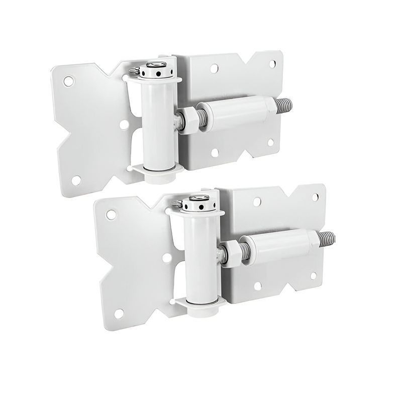 White HAMPTONS STAINLESS STEEL ADJ GATE HINGE PAIR, 7 year Warranty