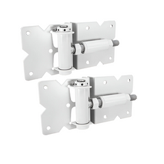 White HAMPTONS STAINLESS STEEL ADJ GATE HINGE PAIR, 7 year Warranty